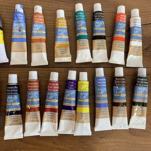 The Fine touch Gouache 12 tubes & Artists Loft Watercolor 13 Acrylic 2 New/ Used - Picture 4 of 6